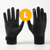 Heatwave gants thermiques – Gardez la chaleur et bougez librement sous le vent, la pluie et la neige - Noir, L