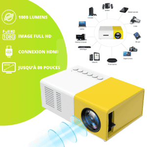 MiniBeam – Vidéoprojecteur portable sans prise, compact & puissant