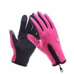 Warme water- en windafstotende touchscreen handschoenen met zachte fleece voering-Koopje.com