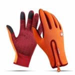 Warme water- en windafstotende touchscreen handschoenen met zachte fleece voering-Koopje.com