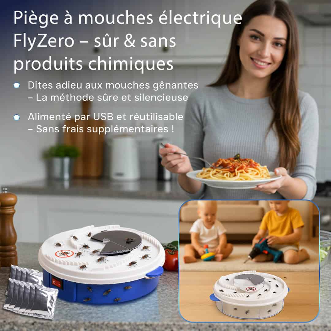 Piège à mouches électrique FlyZero – sûr &amp; sans produits chimiques