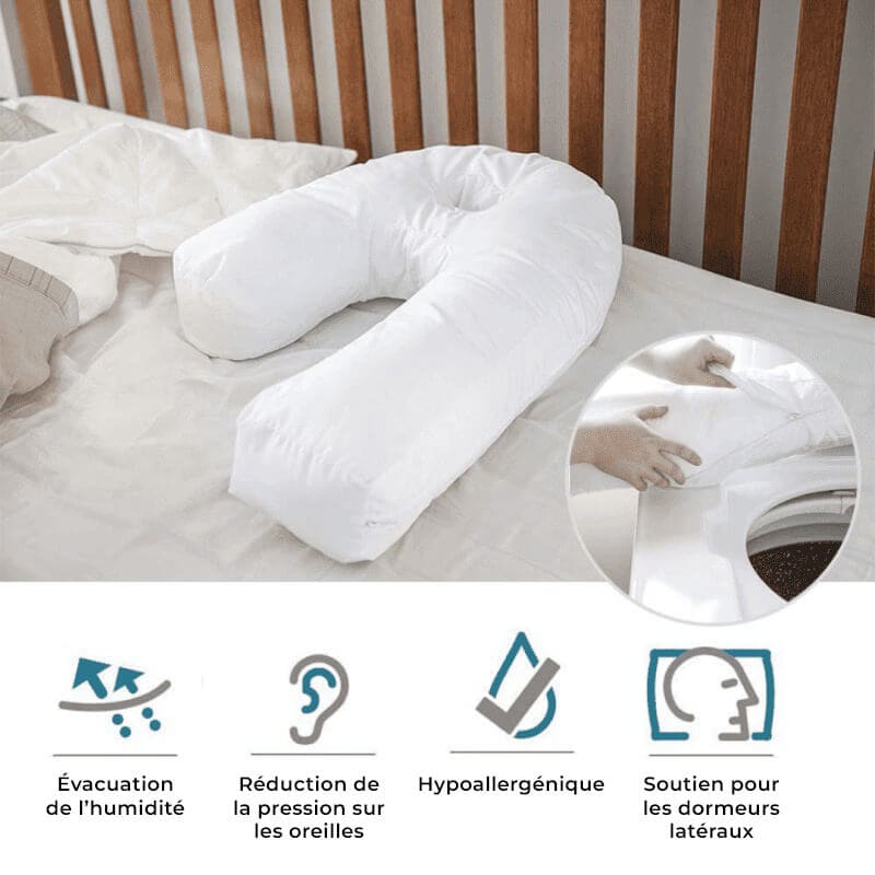 SleepWellness - Oreiller orthopédique pour dormeurs latéraux