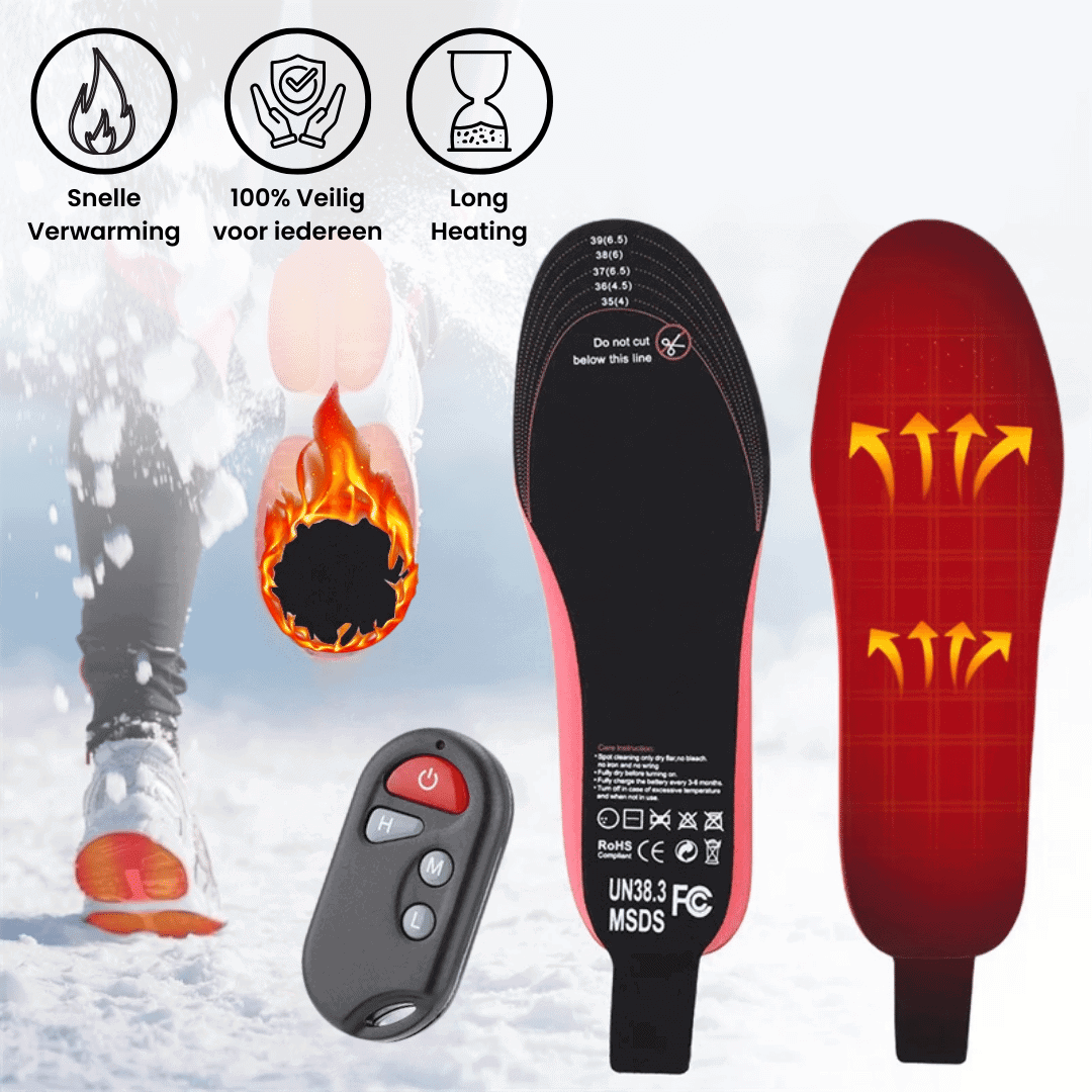 Semelles Chauffantes USB Rechargeables - Lavables Pour Hiver, Chasse, Ski, Pêche