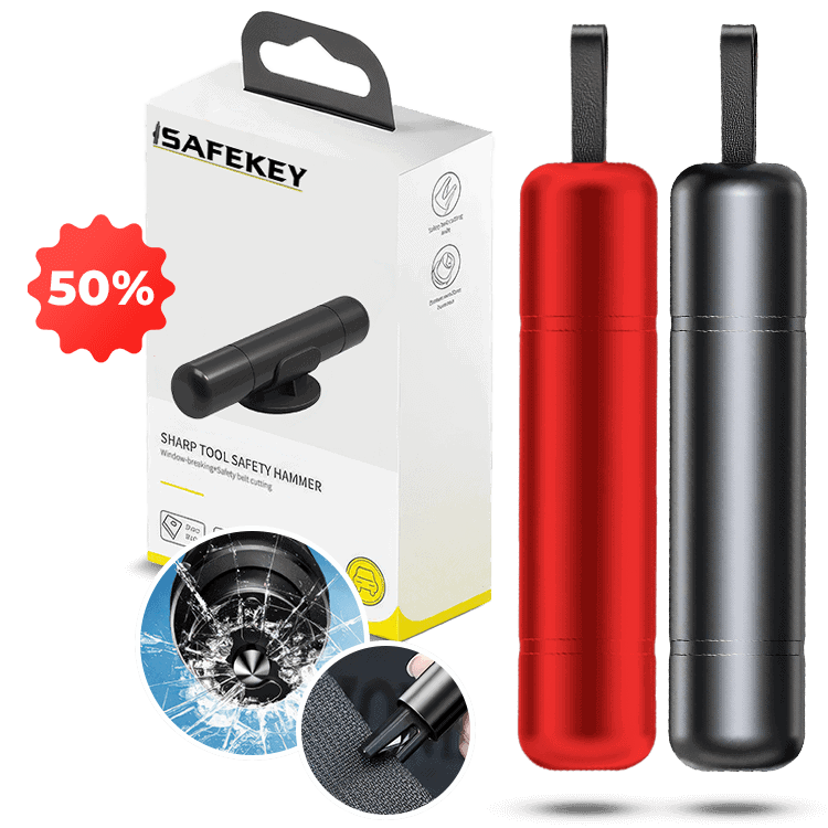 Safekey – marteau brise-vitre et coupe-ceinture