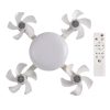 Ventilateur de plafond avec lumière LED – iFanGlow intelligent et silencieux - Style 4 ventilateurs