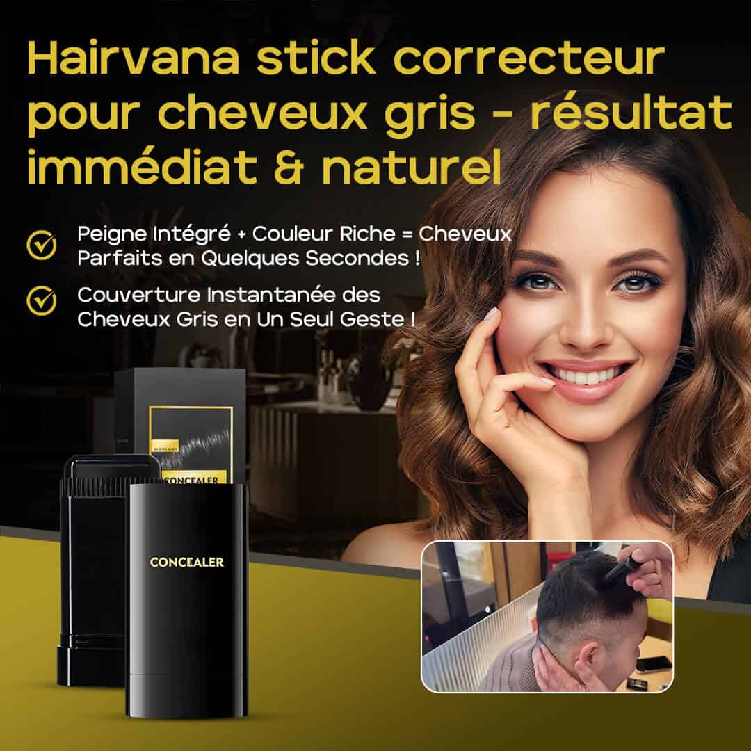 Hairvana stick correcteur pour cheveux gris – résultat immédiat &amp; naturel