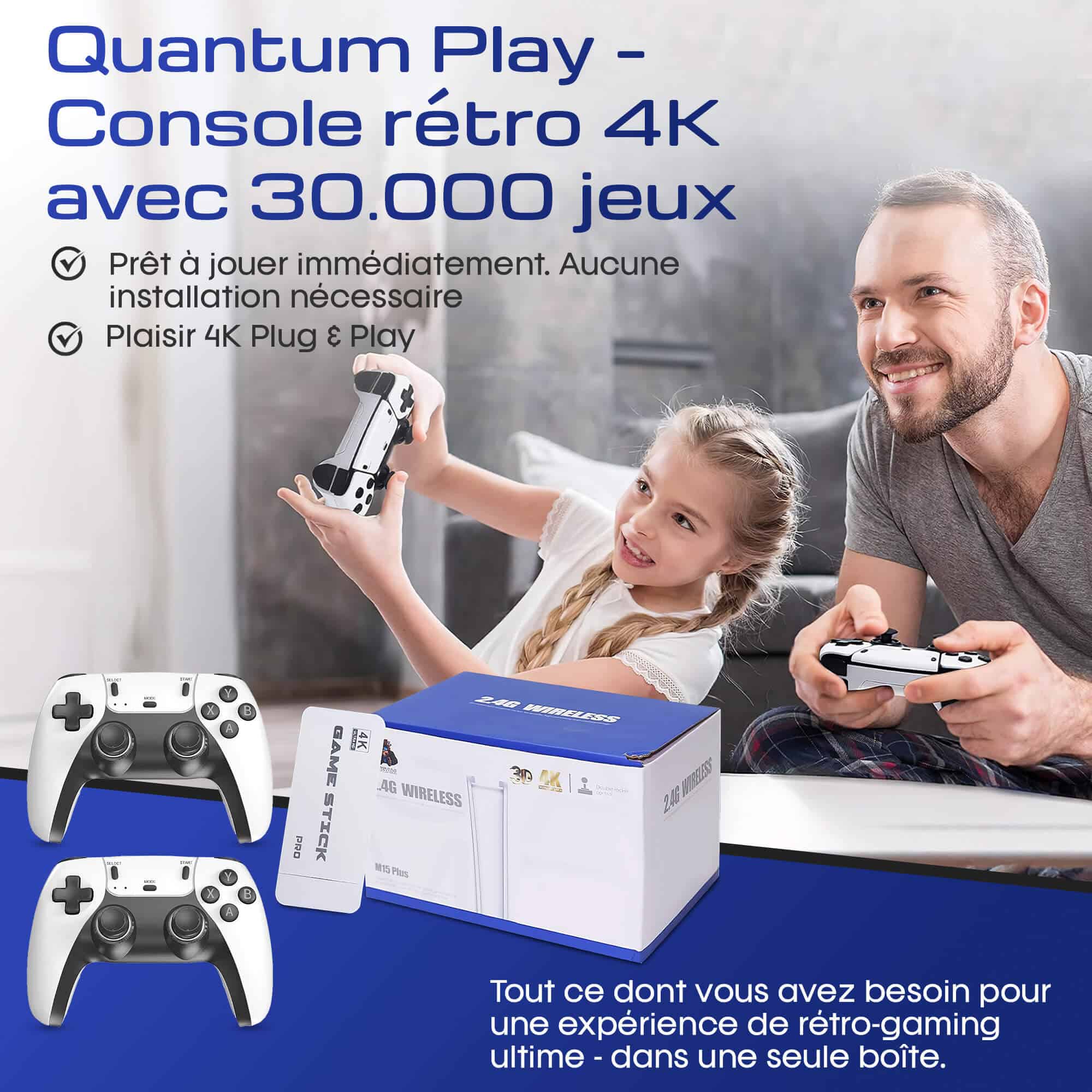 Quantum Play – Console rétro 4K avec 30.000 jeux