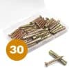 Chevilles métalliques GripPlug – chevilles murales solides pour chaque projet - Set de 30 pièces