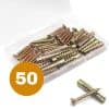Chevilles métalliques GripPlug – chevilles murales solides pour chaque projet - Set de 50 pièces