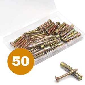 Chevilles métalliques GripPlug – chevilles murales solides pour chaque projet - Set de 50 pièces