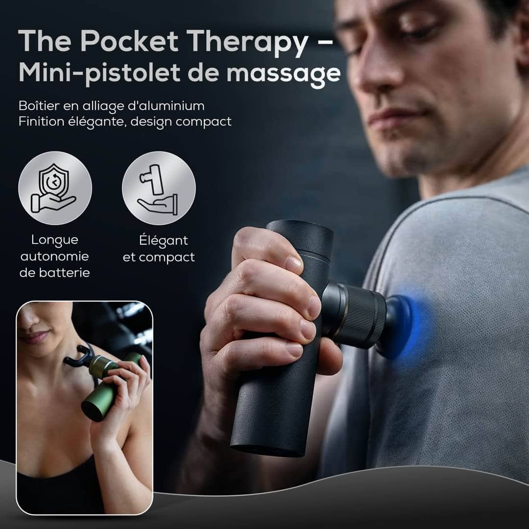 Pulsor Air Mini Pistolet de Massage – Léger, silencieux &amp; puissant