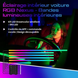 Éclairage intérieur voiture RGB Nexus – Bandes lumineuses intérieures