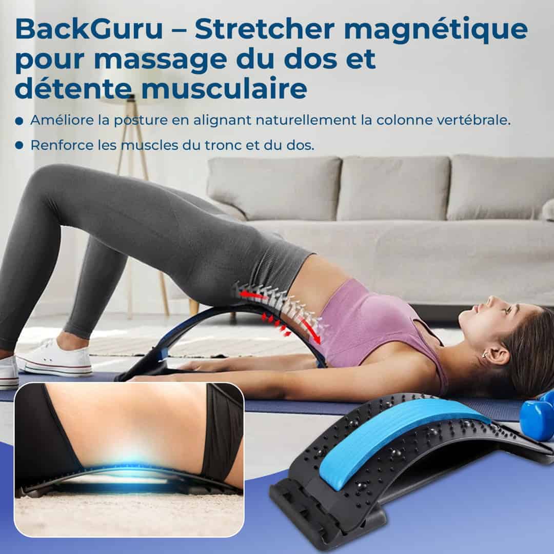 BackGuru – Stretcher magnétique pour massage du dos et détente musculaire