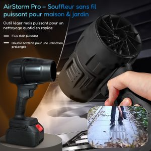 AirStorm Pro – Souffleur et sécheur turbo sans fil, puissant en toute saison