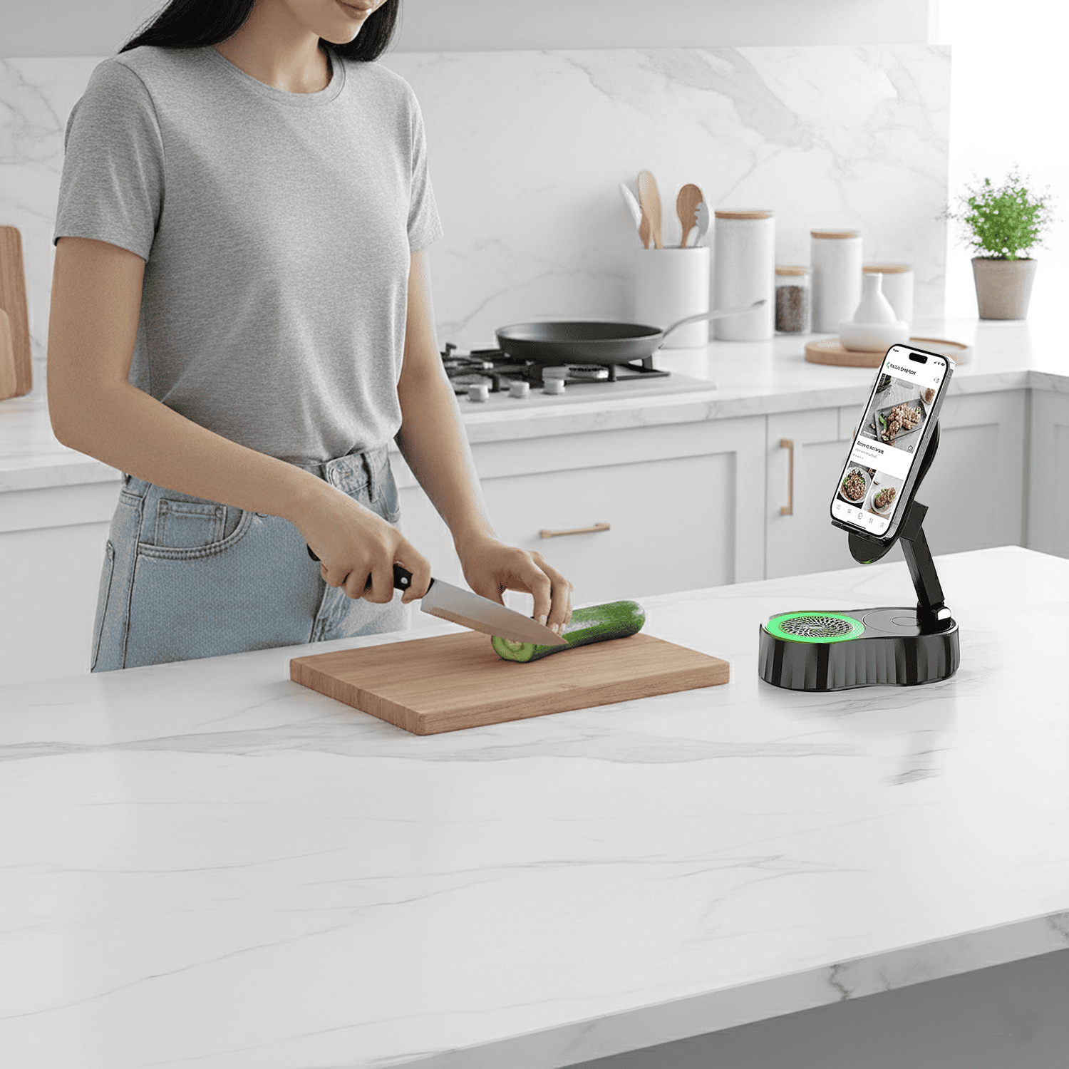 Dock audio portable AuraDock – avec batterie externe et éclairage d’ambiance