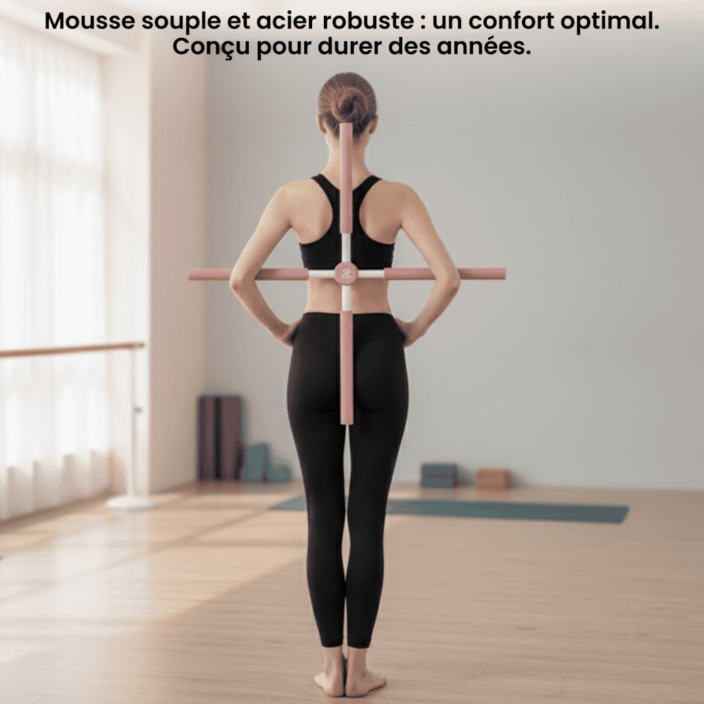 Bâton De Correction Posturale Yoga En Acier Inoxydable - Redresseur Dos Haut Et Bas - Amélioration Posture Corps