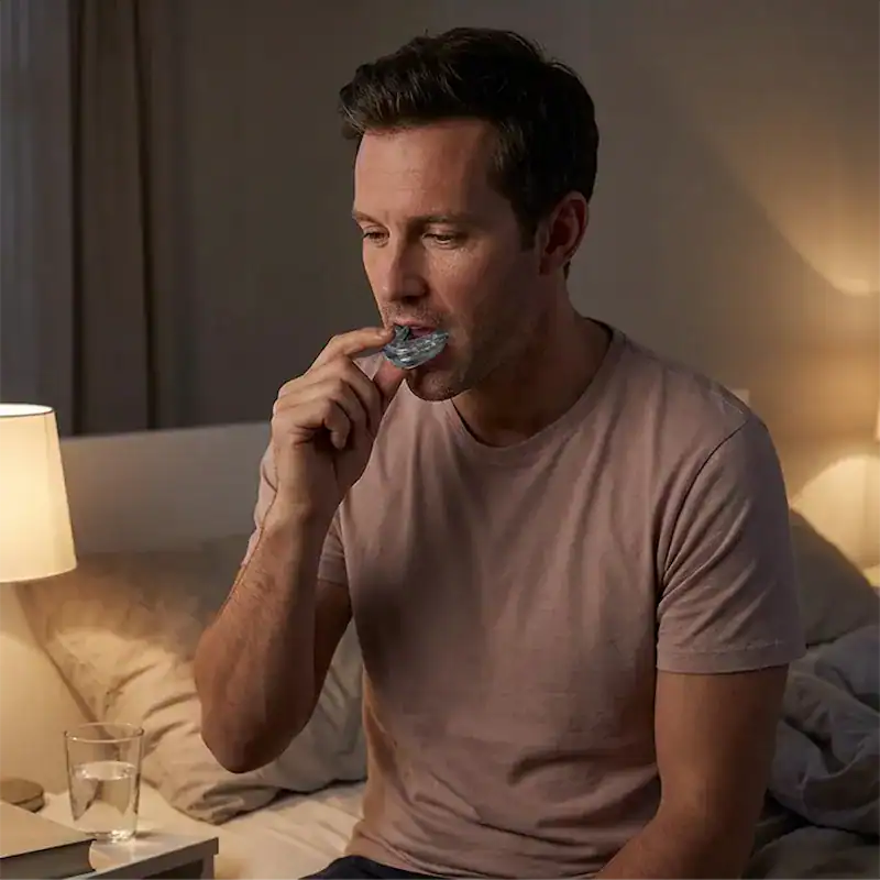 Wrijf Silentia Pro over de waas en vlekken