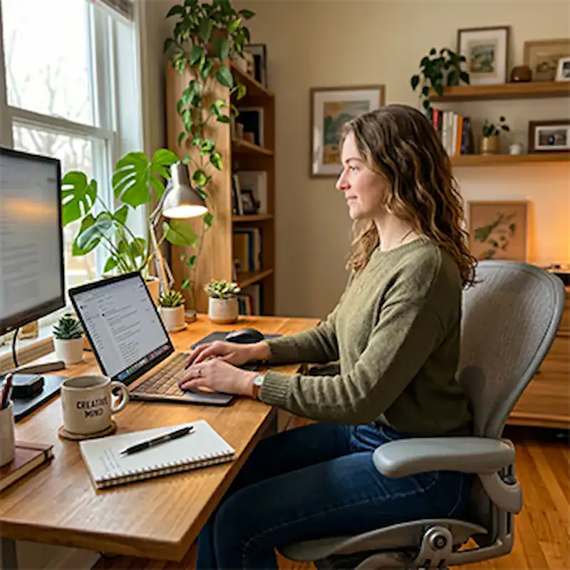 Femme heureuse de sa posture améliorée
